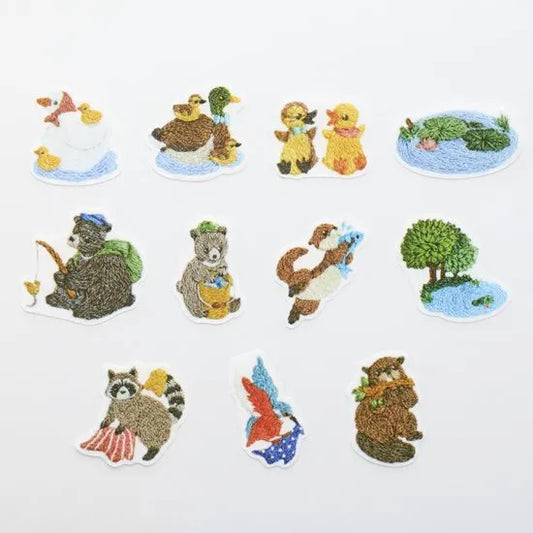 Bande Embroidery Forest Waterside Washi Tape Sticker Roll