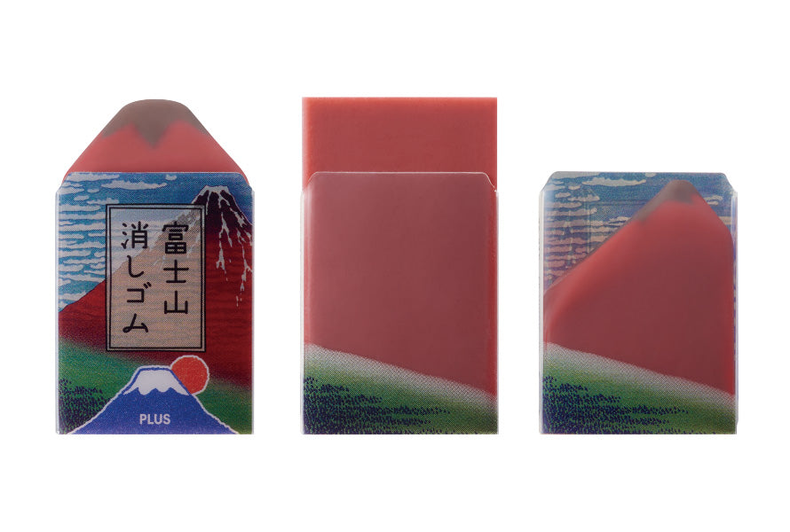 PLUS Mt. Fuji Eraser limited edition (Katsushika Hokusai) set of 3