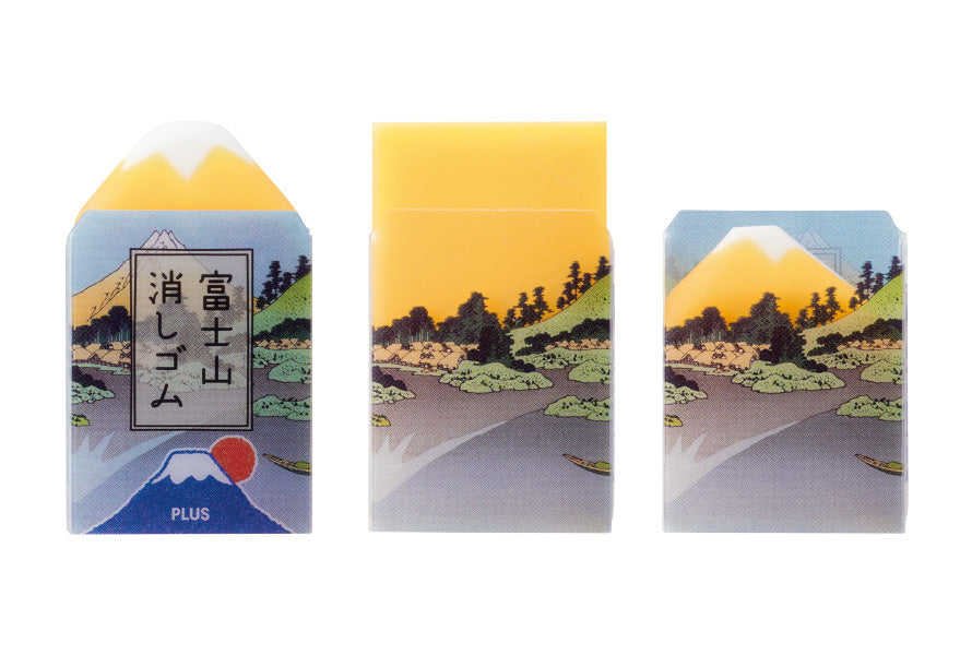 PLUS Mt. Fuji Eraser limited edition (Katsushika Hokusai) set of 3