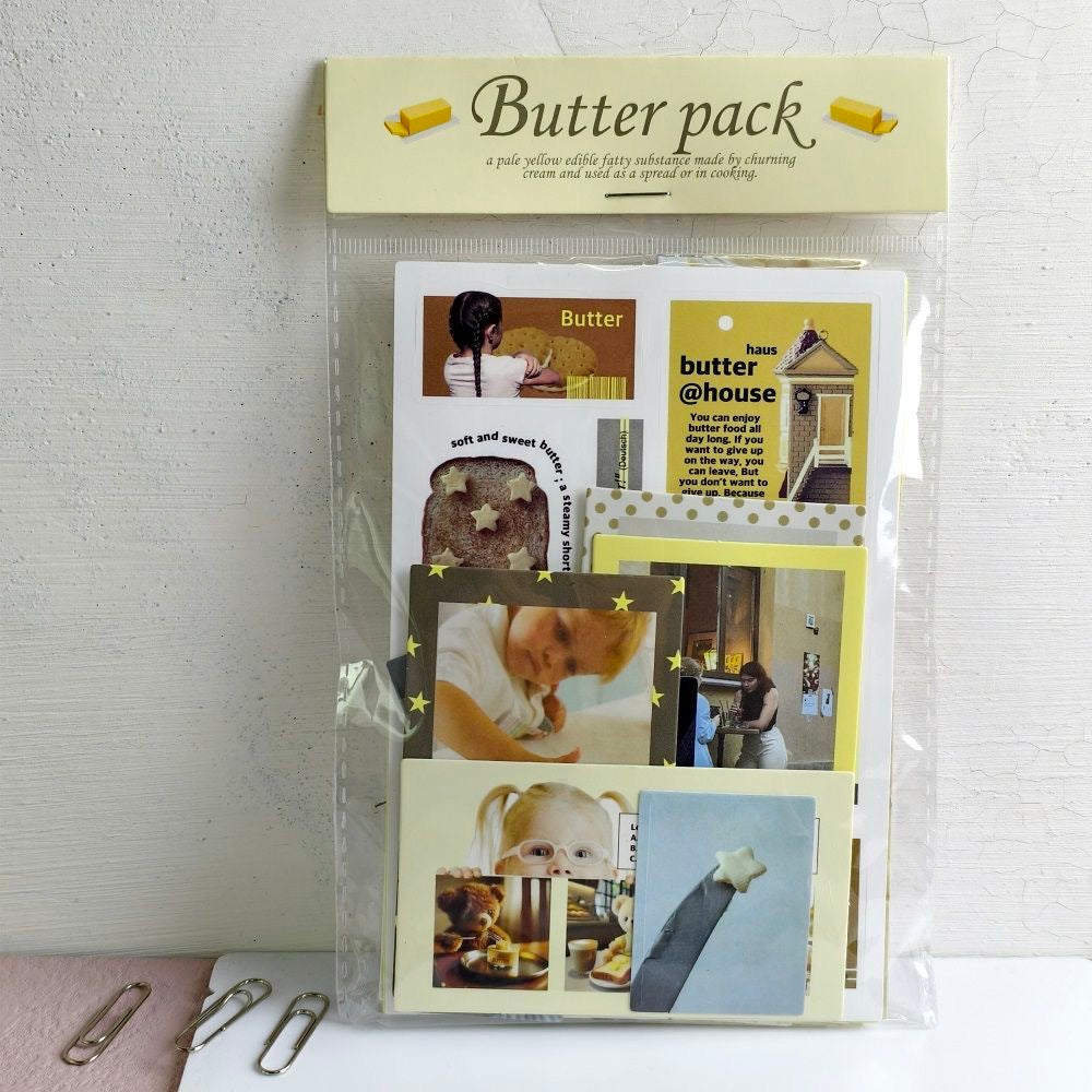 Butter Theme Sticker and Design Paper Pack