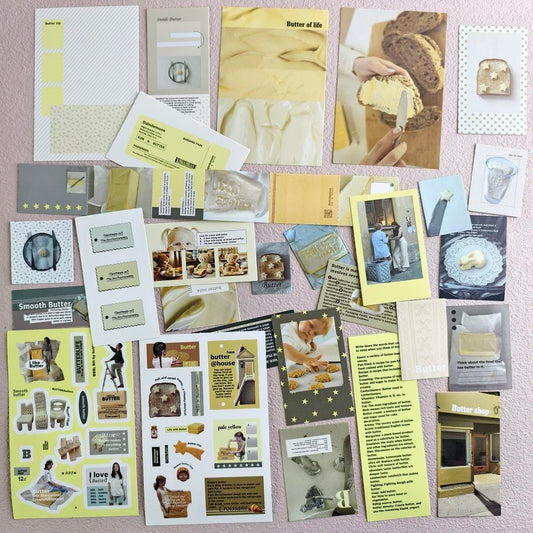 Butter Theme Sticker and Design Paper Pack