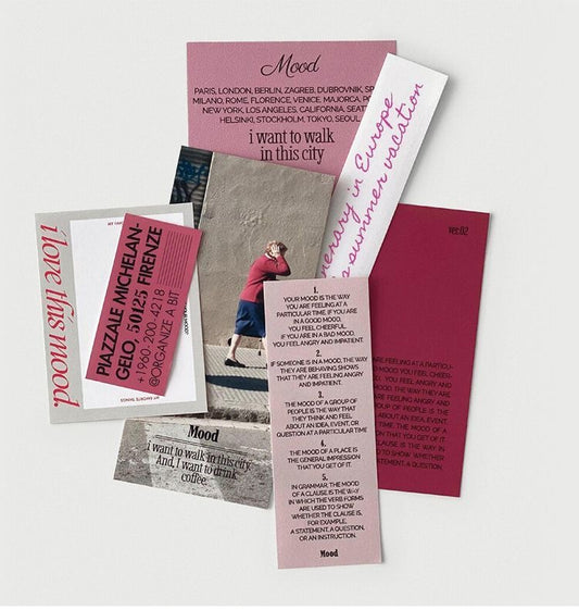 Aesthetic Mood Theme Sticker & Design Paper Pack | 30 Pcs