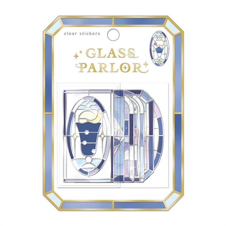 Stained Glass sticker pack (Set of 12) Dark Blue Soda
