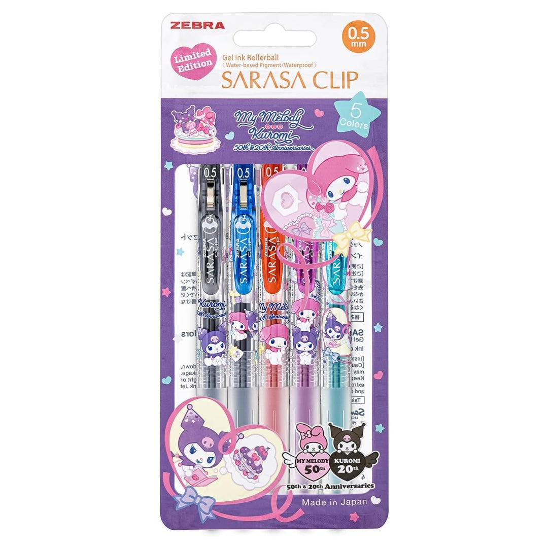 Zebra Sanrio My Melody & Kuromi Sarasa Clip Gel Pen Set (Limited Edition)