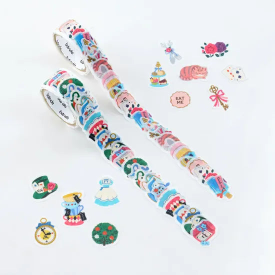 Bande washi tape sticker roll - Alice in Wonderland