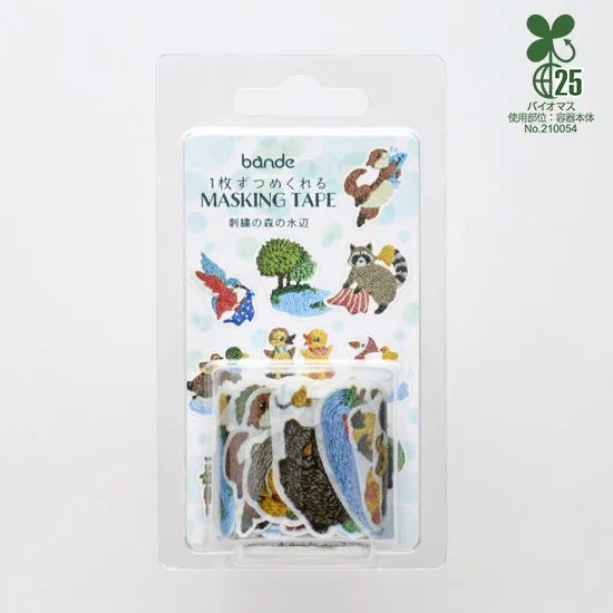 Bande Embroidery Forest Waterside Washi Tape Sticker Roll