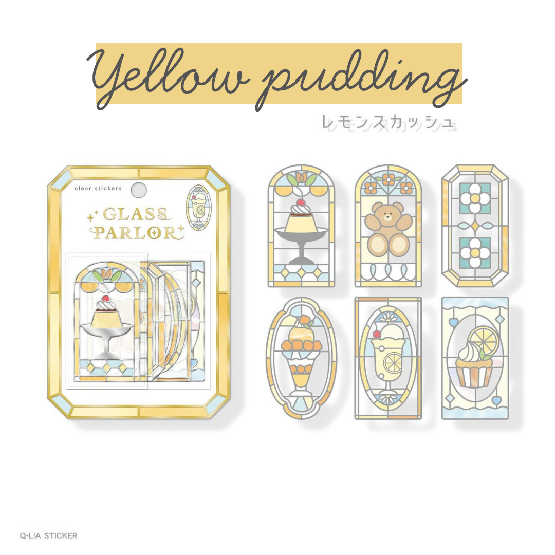 Q-lia GLASS PARLOR Die Cut Clear Stickers Pack | 18 Pcs