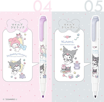 Zebra Mildliner Highlighter Sanrio My Melody & Kuromi 50th Anniversary (5-Color Set)