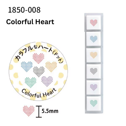 KODOMO NO KAO Pochitto6 Japanese Planner Self-Inking Mini Stamp Set for Journaling
