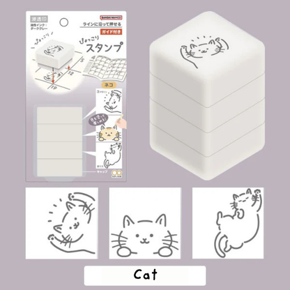 Sun-Star Pyokkori 3-in-1 Planner Animal Decorative Stamp