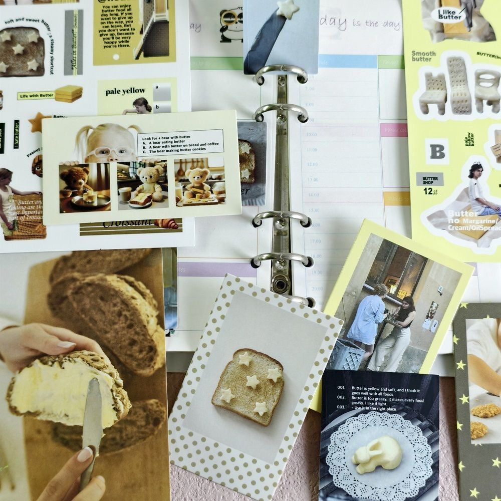 Butter Theme Sticker and Design Paper Pack