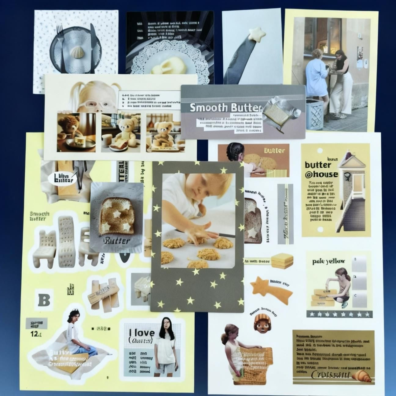 Butter Theme Sticker and Design Paper Pack