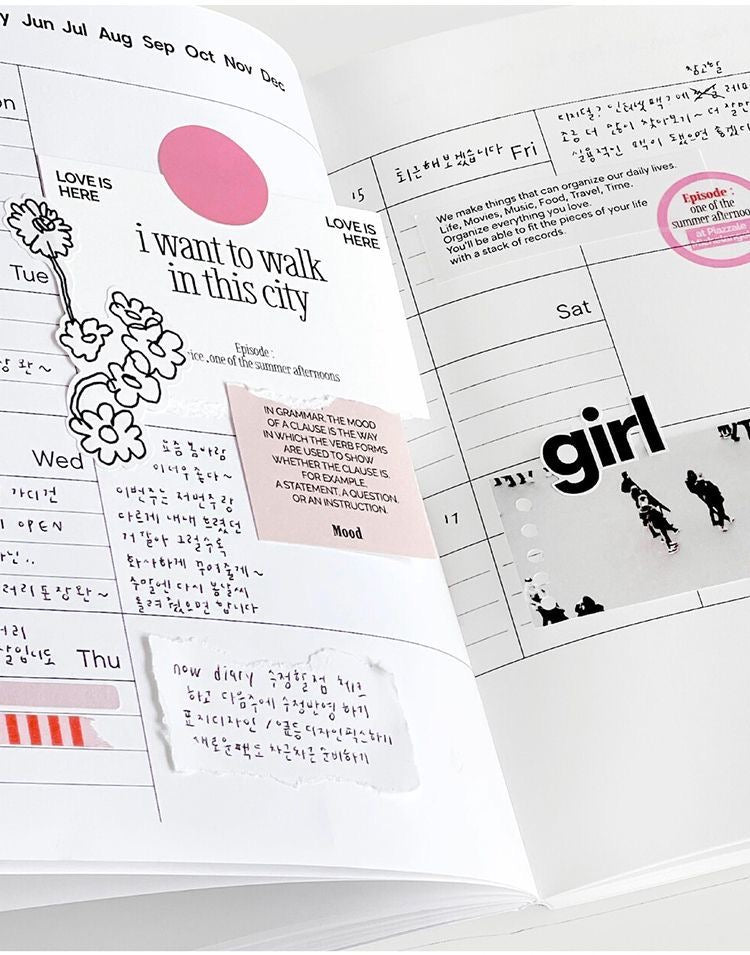 Aesthetic Mood Theme Sticker & Design Paper Pack | 30 Pcs