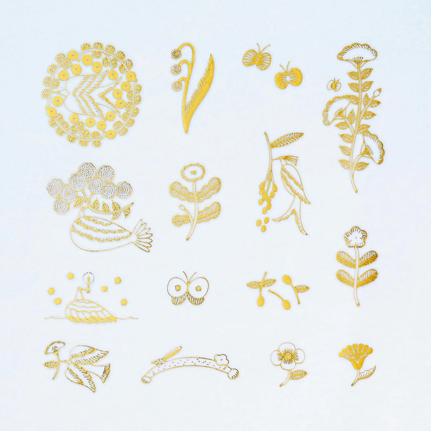 KITTA FLAKE Transfer Gold Foil Rub-On Sticker