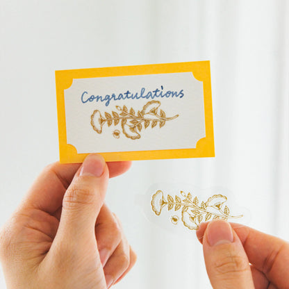 KITTA FLAKE Transfer Gold Foil Rub-On Sticker