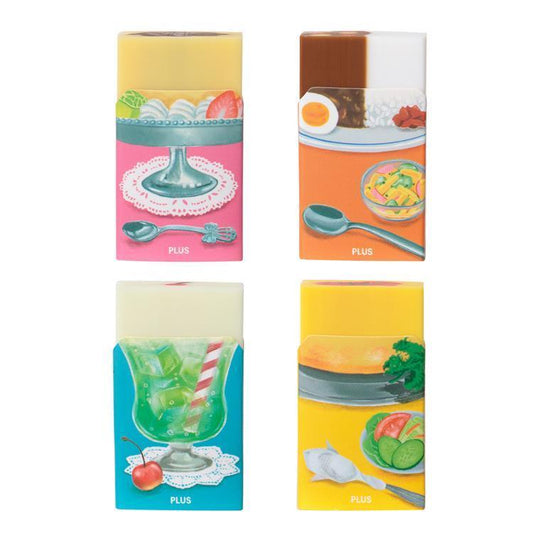 Limited-edition Plus Air-in erasers Cafe food