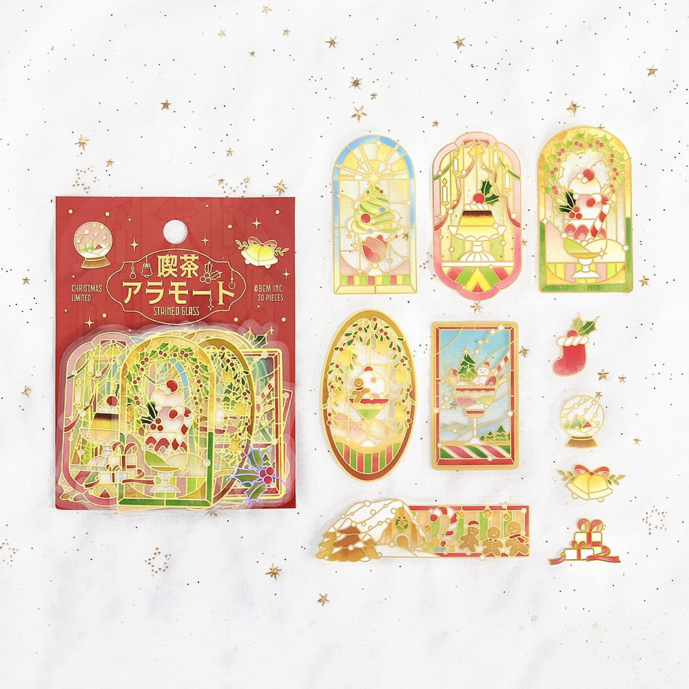 BGM Christmas Limited Edition Foil Clear Stickers