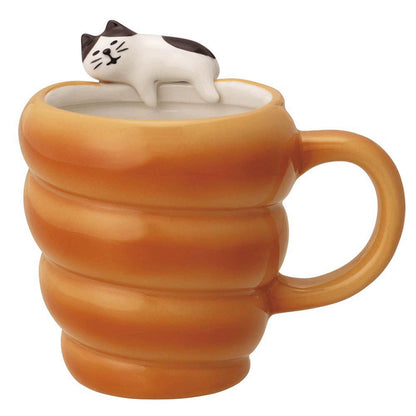 Cute Japanese Bakery Style Bread Cone Ceramic Coffee Mug Cup