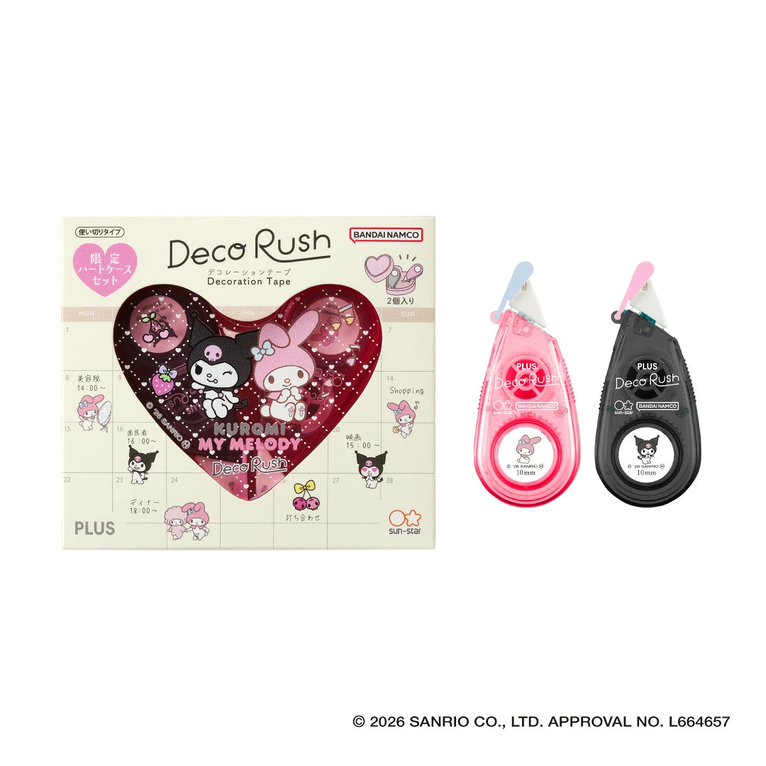 Sanrio Deco Rush Heart Case Set – Limited Edition Decoration Tape