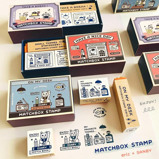 eric x SANBY Japan wooden rubber stamp