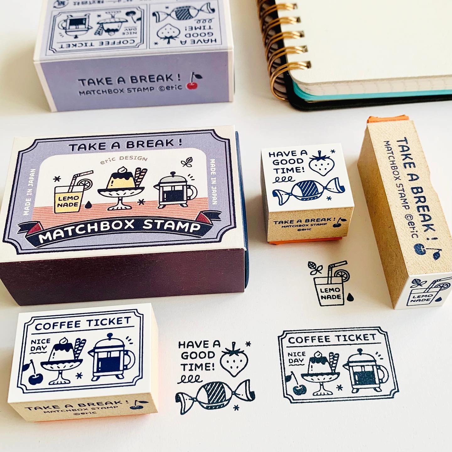 eric x SANBY Japan wooden rubber stamp