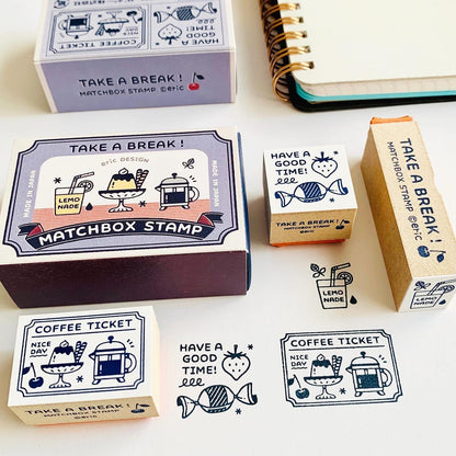 eric x SANBY Japan wooden rubber stamp