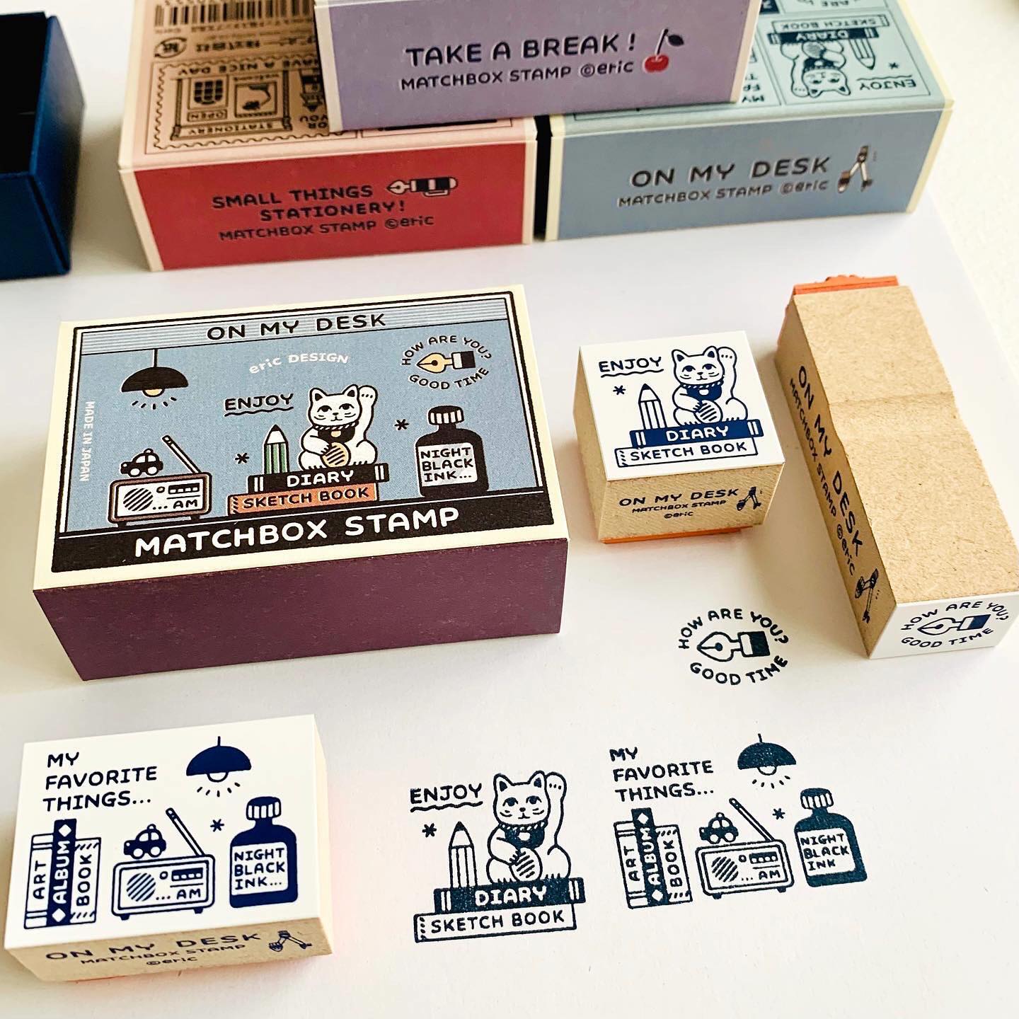 eric x SANBY Japan wooden rubber stamp