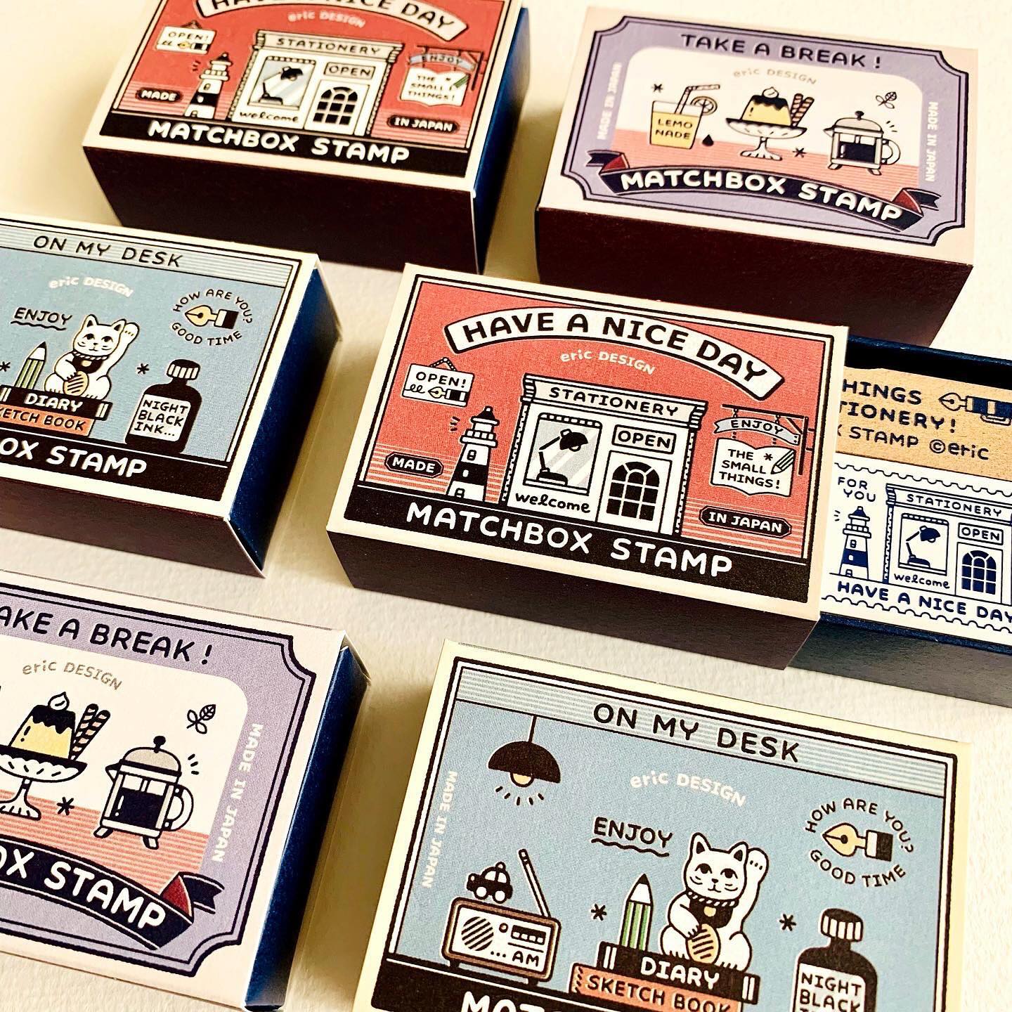 eric x SANBY Japan wooden rubber stamp