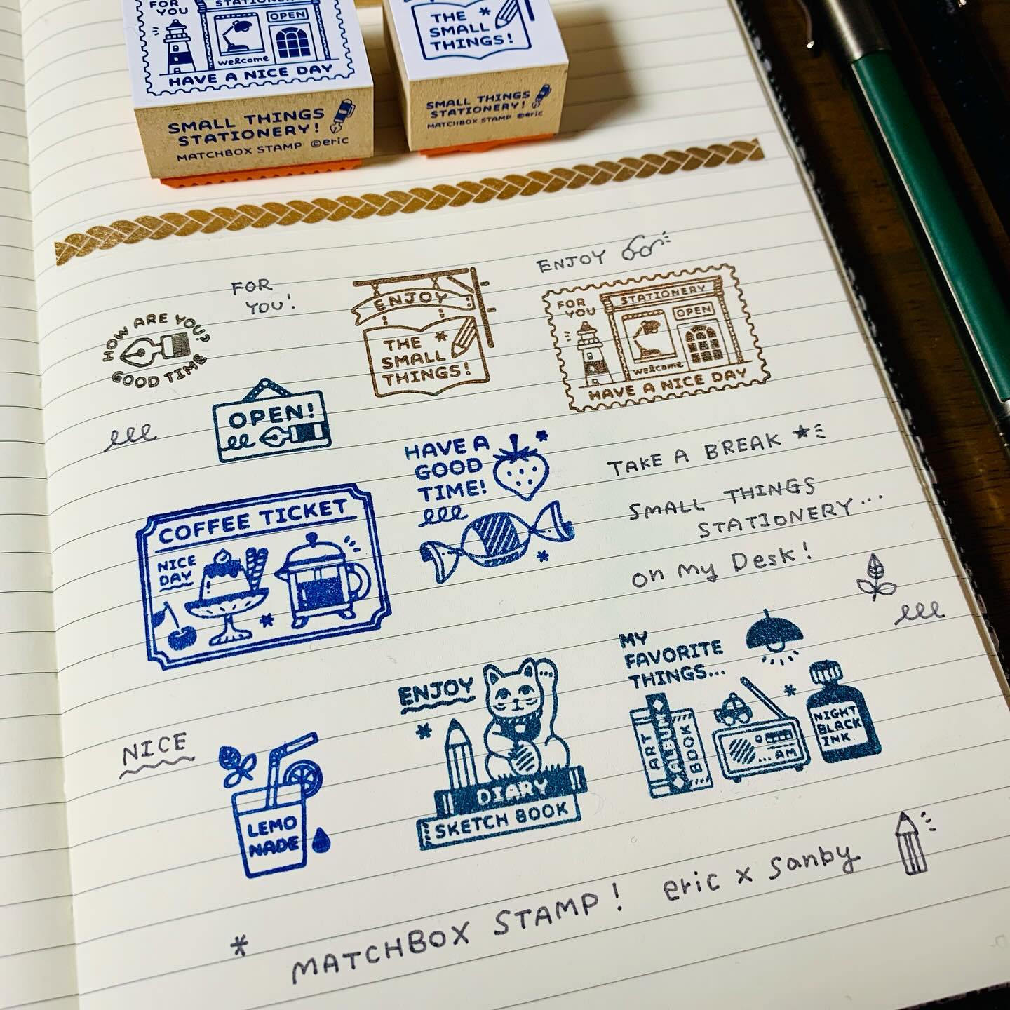 eric x SANBY Japan wooden rubber stamp