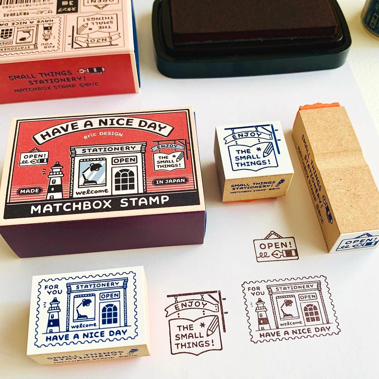 eric x SANBY Japan wooden rubber stamp