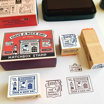 eric x SANBY Japan wooden rubber stamp
