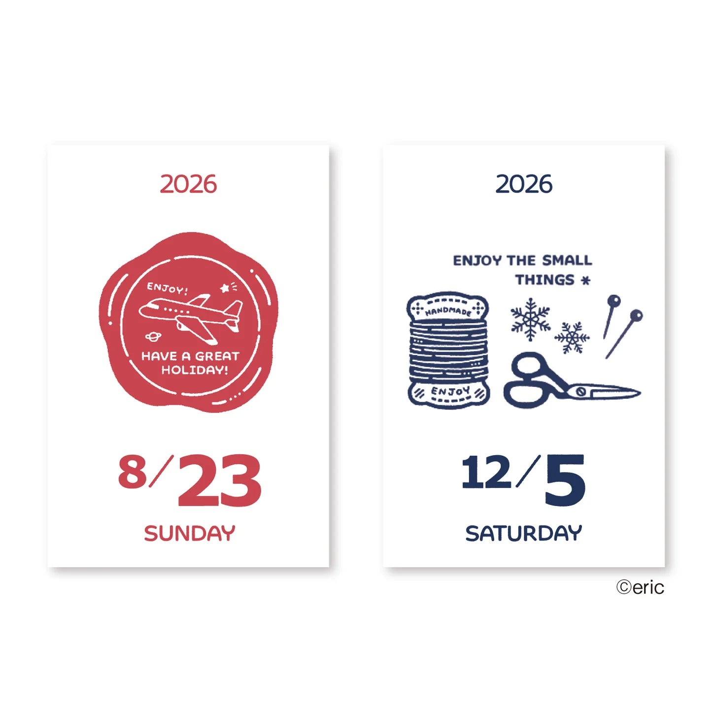 Eric small things 2026 mini daily calendar (Limited Edition)