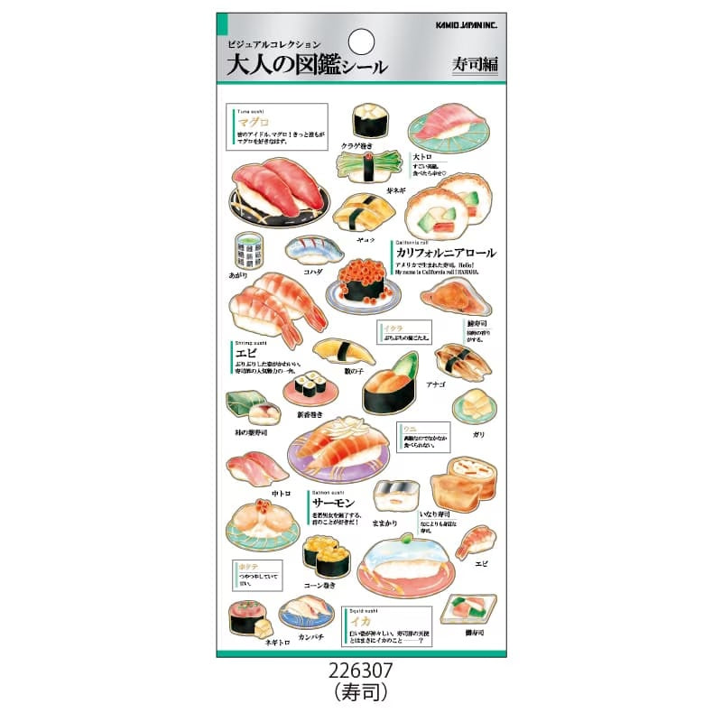 Kamio Picture Dictionary Stickers | Food and Drinks Series