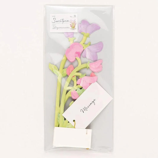 3D Floral blooming Pop Up Greeting Card | Sweet Pea