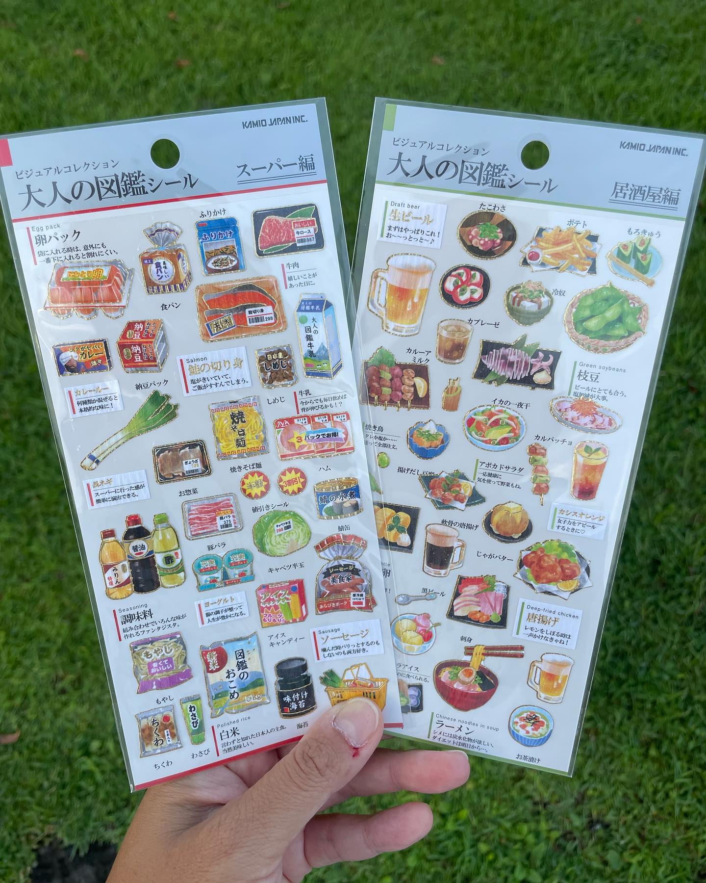 Kamio Picture Dictionary Stickers | Food and Drinks Series