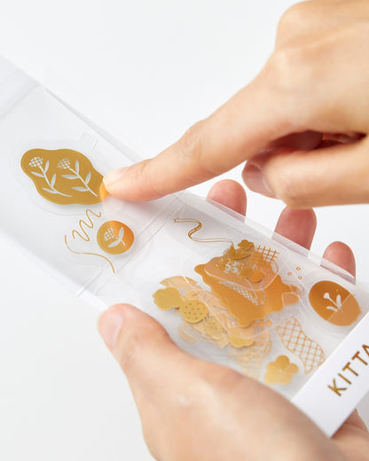 KITTA FLAKE Transfer Gold Foil Rub-On Sticker