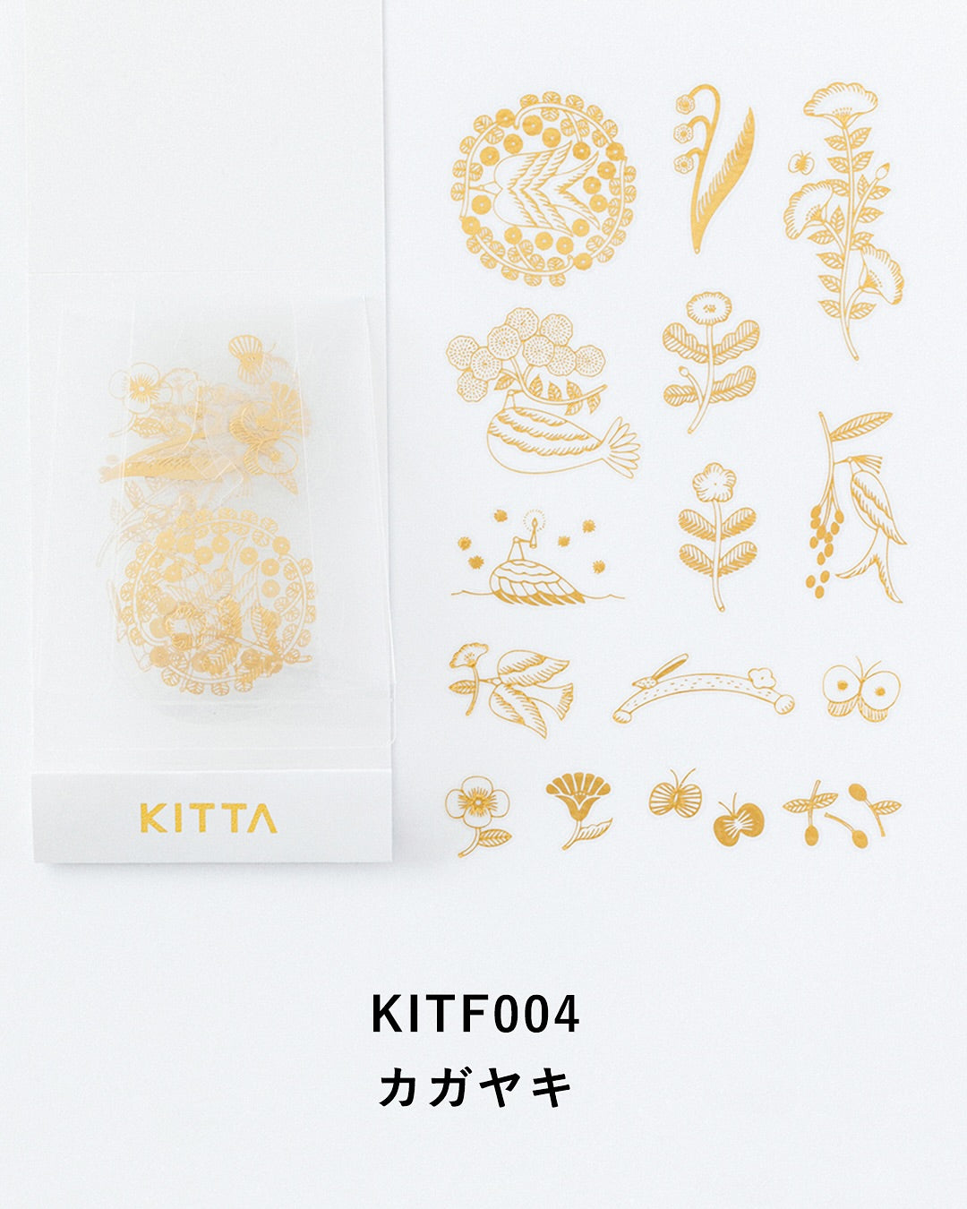 KITTA FLAKE Transfer Gold Foil Rub-On Sticker
