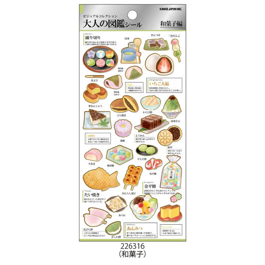 Kamio Picture Dictionary Sticker Sheet - Japanese Desserts