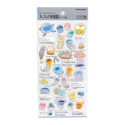 Kamio Picture Dictionary Stickers – Jellyfish Edition | Adult Illustrated Picture Book Series
