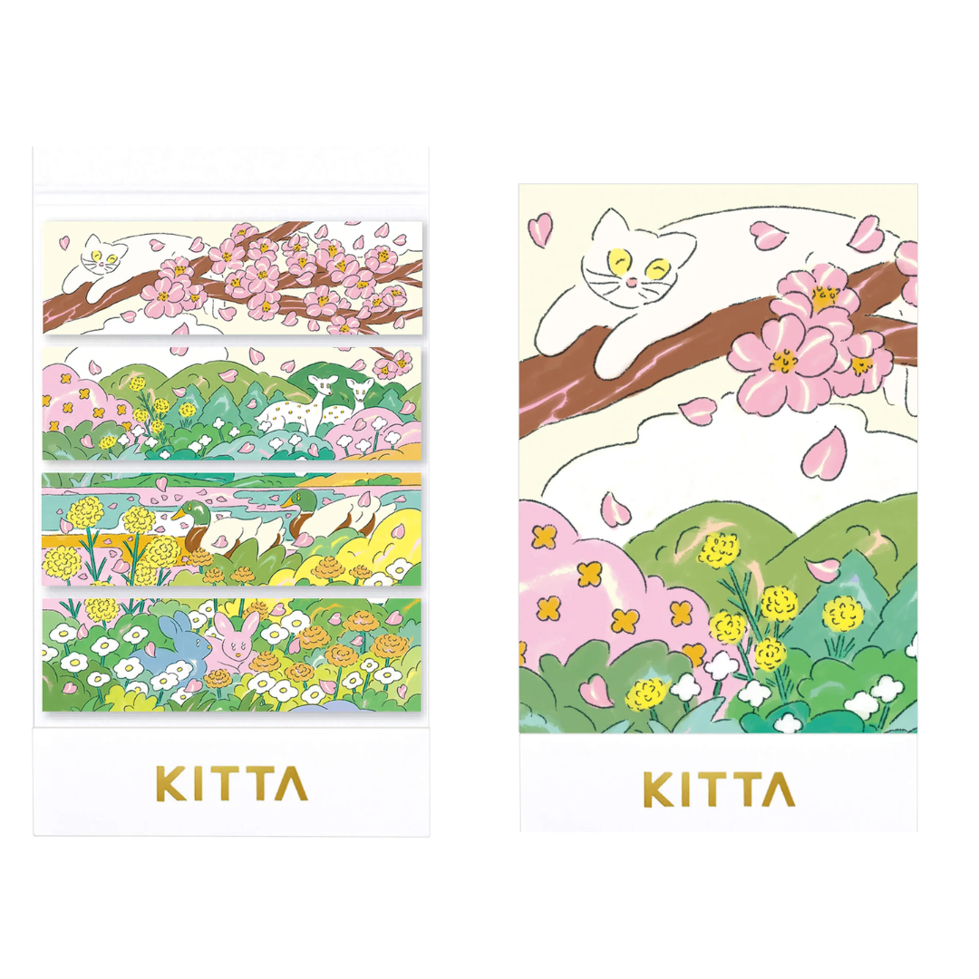 KITTA Pre-cut washi tape stickers (Spring) Limited Edition