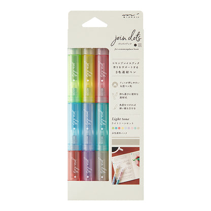 MIDORI Join Dots 3-Color Dot Pen – Japanese Journaling Marker/ Highlighter