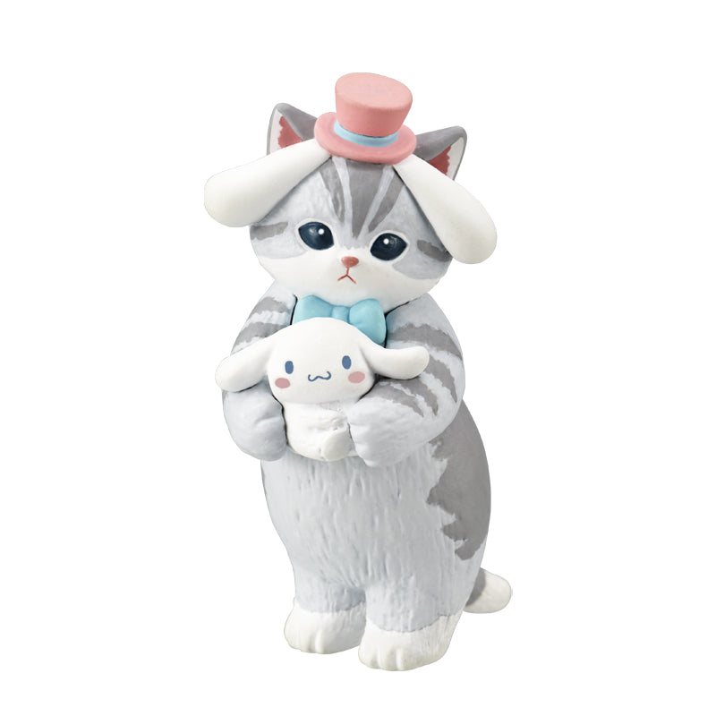 Mofusand x Sanrio Characters Figure Desk Charm Collectible Gachapon Toy Hello Kitty Kuromi