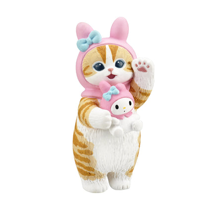 Mofusand x Sanrio Characters Figure Desk Charm Collectible Gachapon Toy Hello Kitty Kuromi