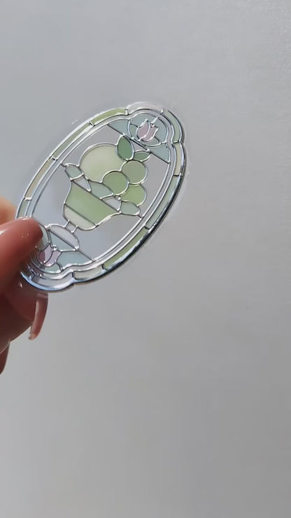 Q-lia GLASS PARLOR Die Cut Clear Stickers Pack | 18 Pcs