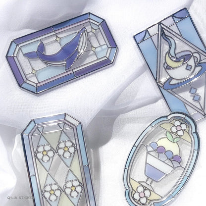 Q-lia GLASS PARLOR Die Cut Clear Stickers Pack | 18 Pcs