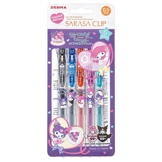 Zebra Sanrio My Melody & Kuromi Sarasa Clip Gel Pen Set (Limited Edition)