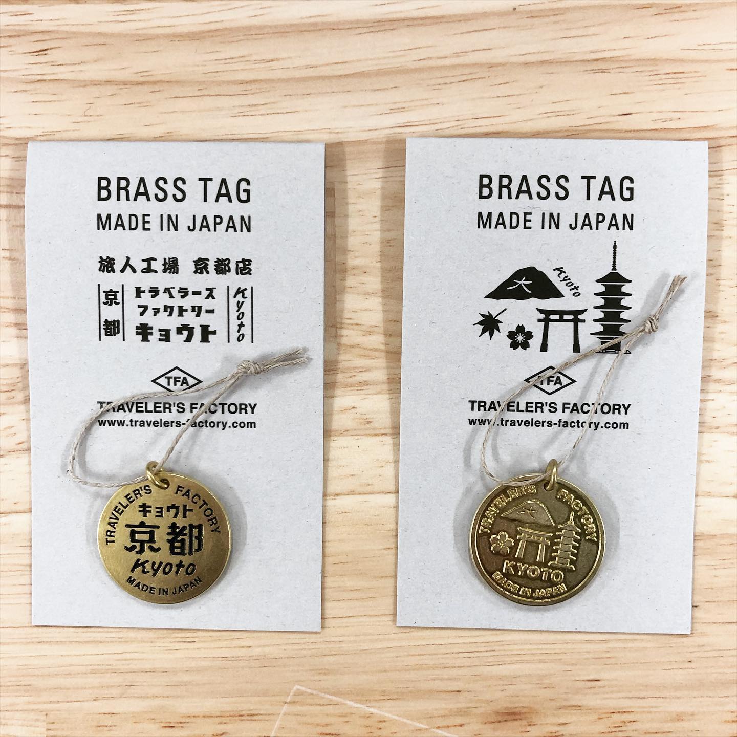 Traveler’s Factory Kyoto Brass Tag – KYOTO Edition Icon Charm | Traveler's Notebook